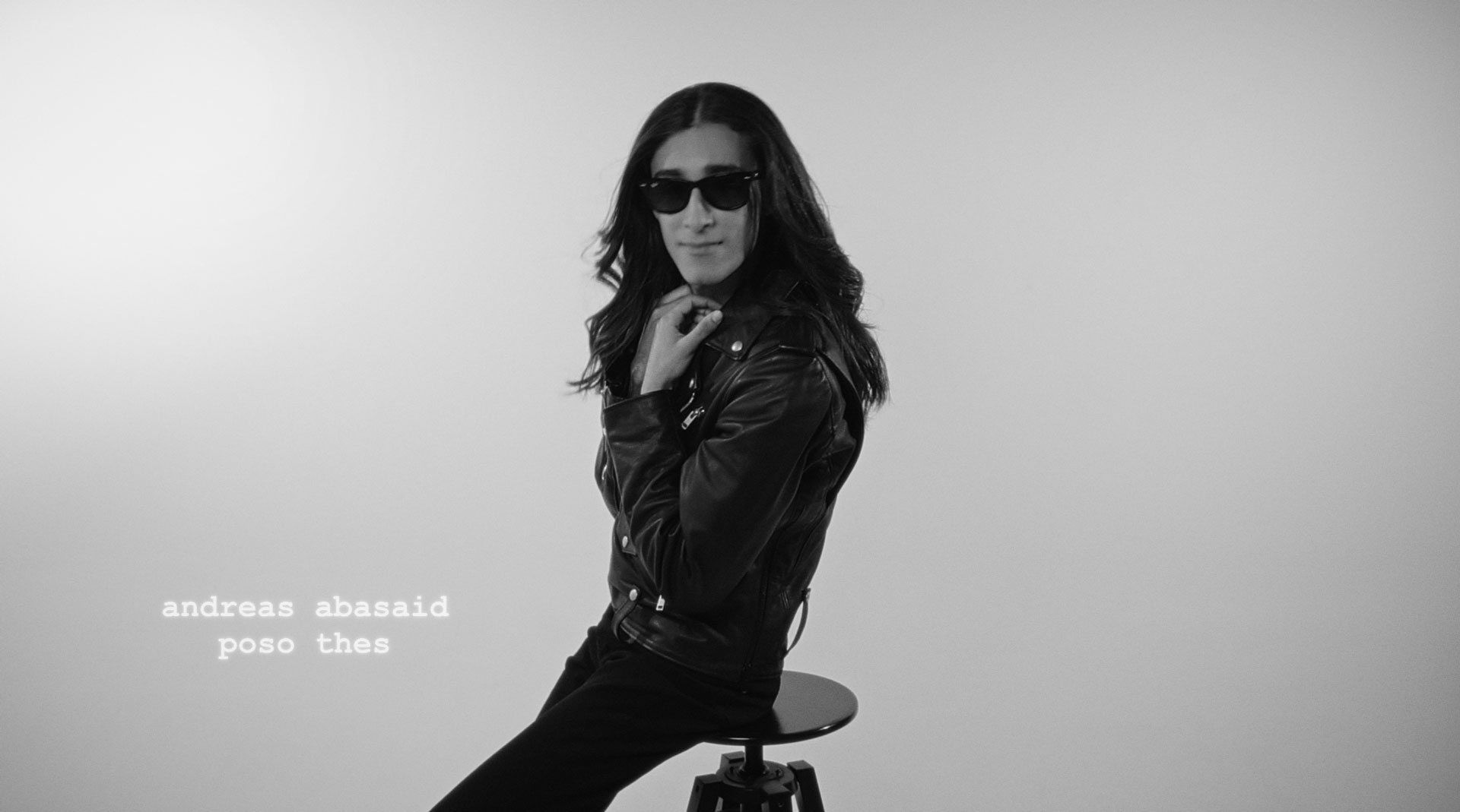 A cinematic 90s black and white frame demonstrating professional music video editing and color grading.